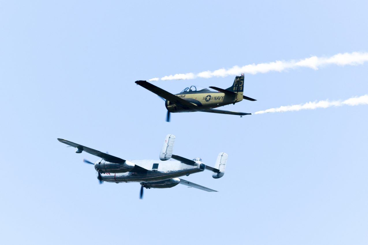B-25 Mitchell, T-28, Flying Bulls, Bucharest International Air Show – BIAS, 2017